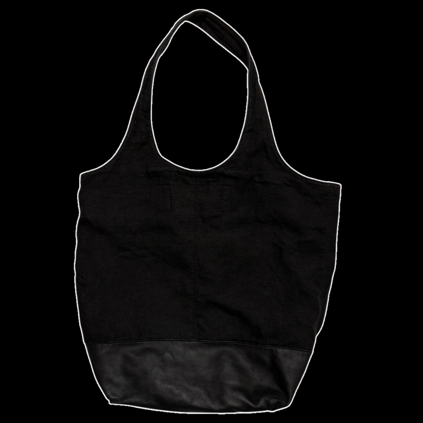 Alexander Wang SS11 Leather & Canvas Alpha Shopper Tote Bag Black
