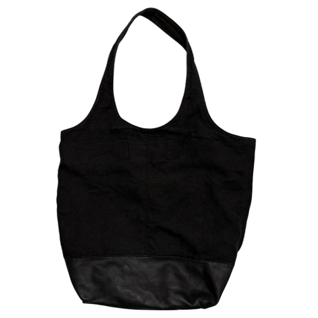 Alexander Wang SS11 Leather & Canvas Alpha Shopper Tote Bag Black