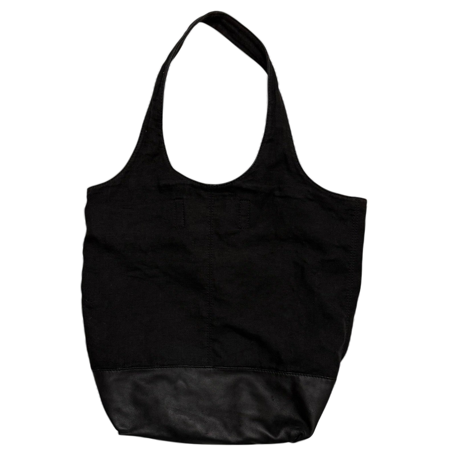 Alexander Wang SS11 Leather & Canvas Alpha Shopper Tote Bag Black