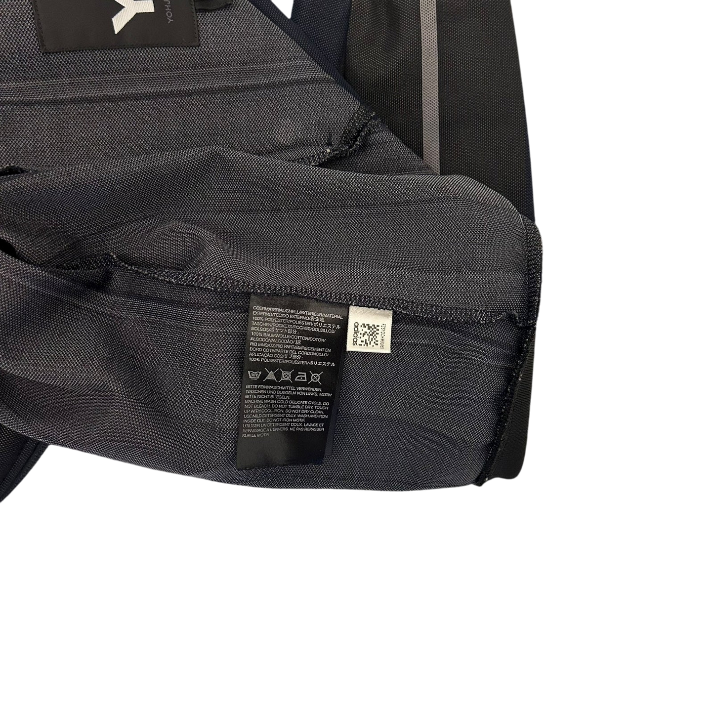 Y-3 Logo Stripe Track Jacket Charcoal/Navy/White (Fits S-M)