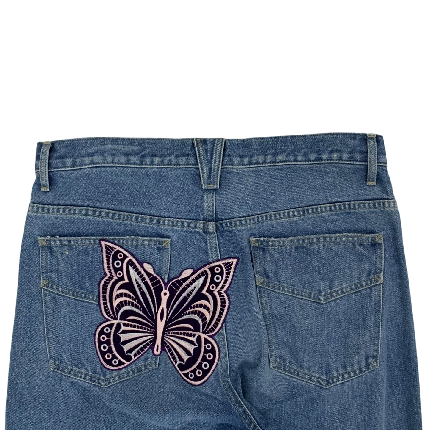 Needles Assorted Patches Straight Jeans (Size L)