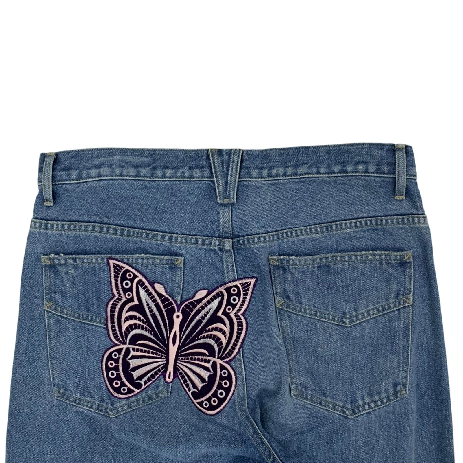 Needles Assorted Patches Straight Jeans (Size L)