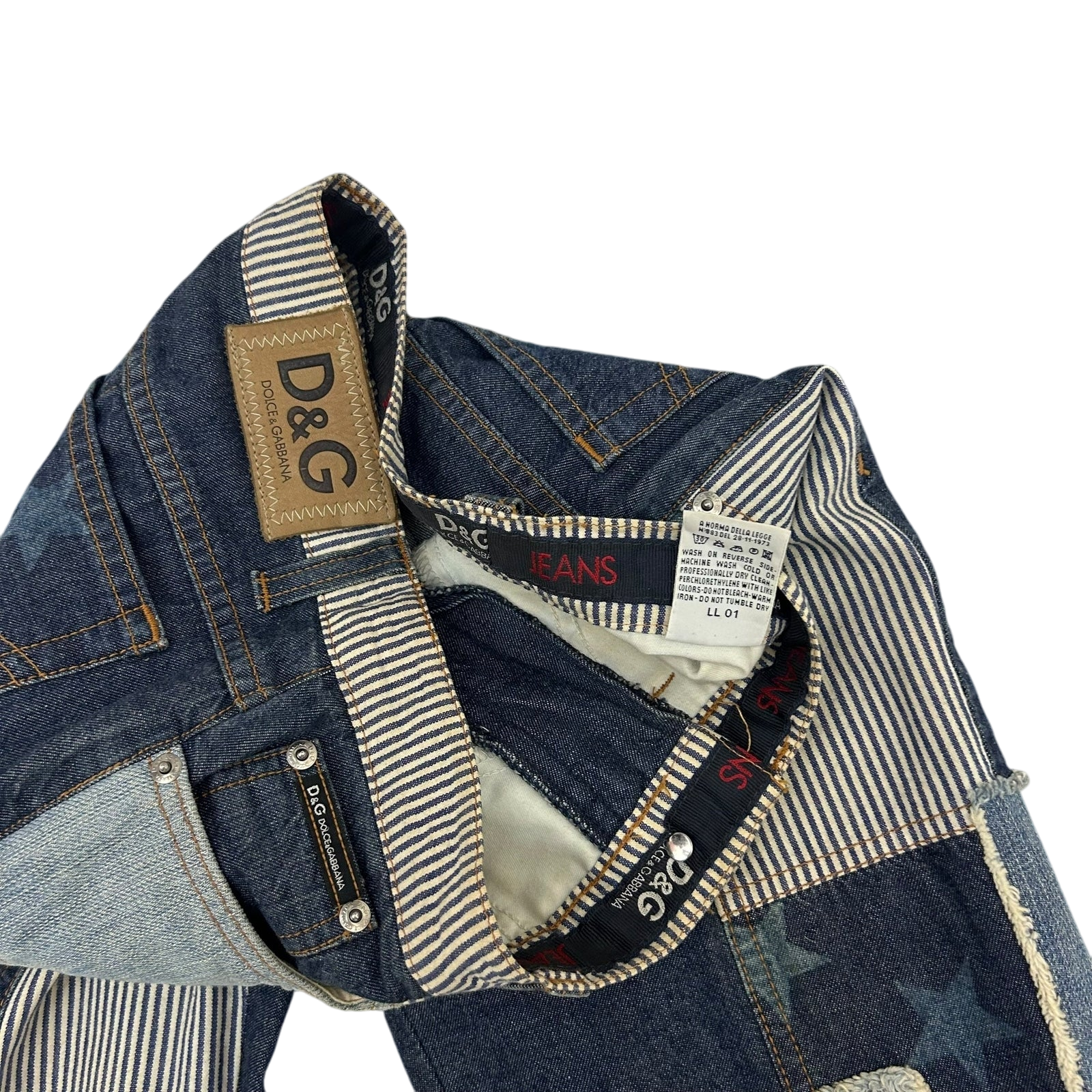 Dolce & Gabanna 2000s Patchwork Women’s Jeans (Size 27”)