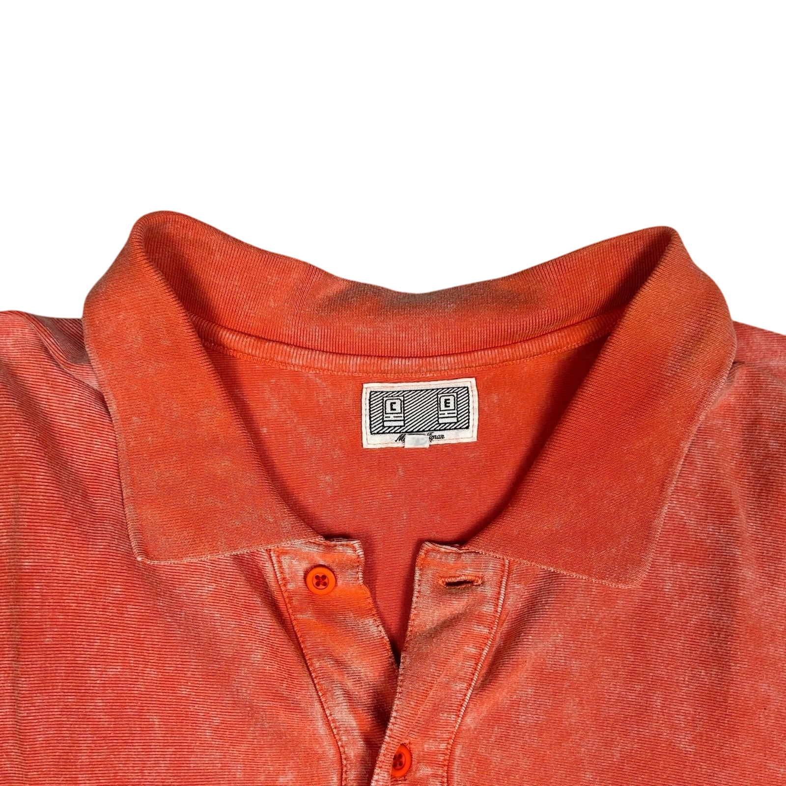 Cav Empt Bleached Ribbed Long Sleeve Polo Shirt (Size M)