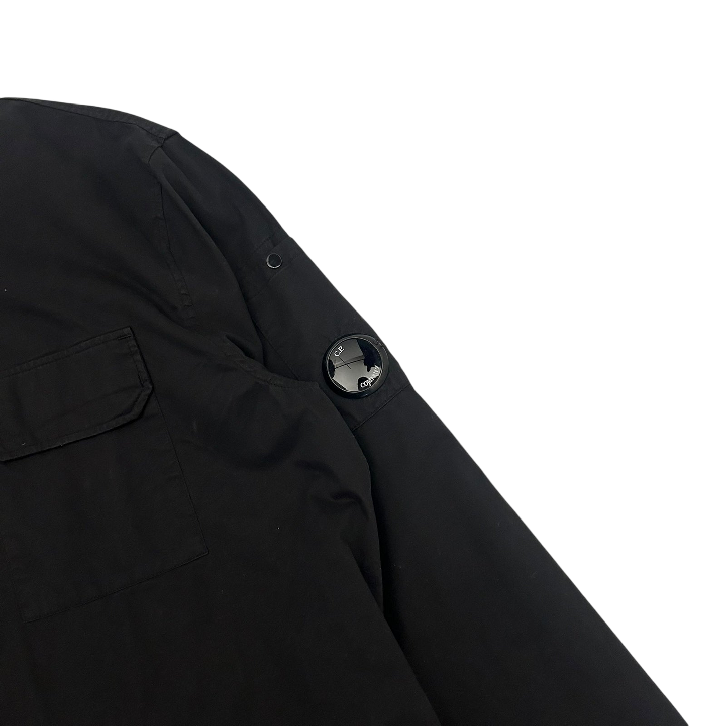 C.P. Company Lens Zip-Up Overshirt Black (Fits L)