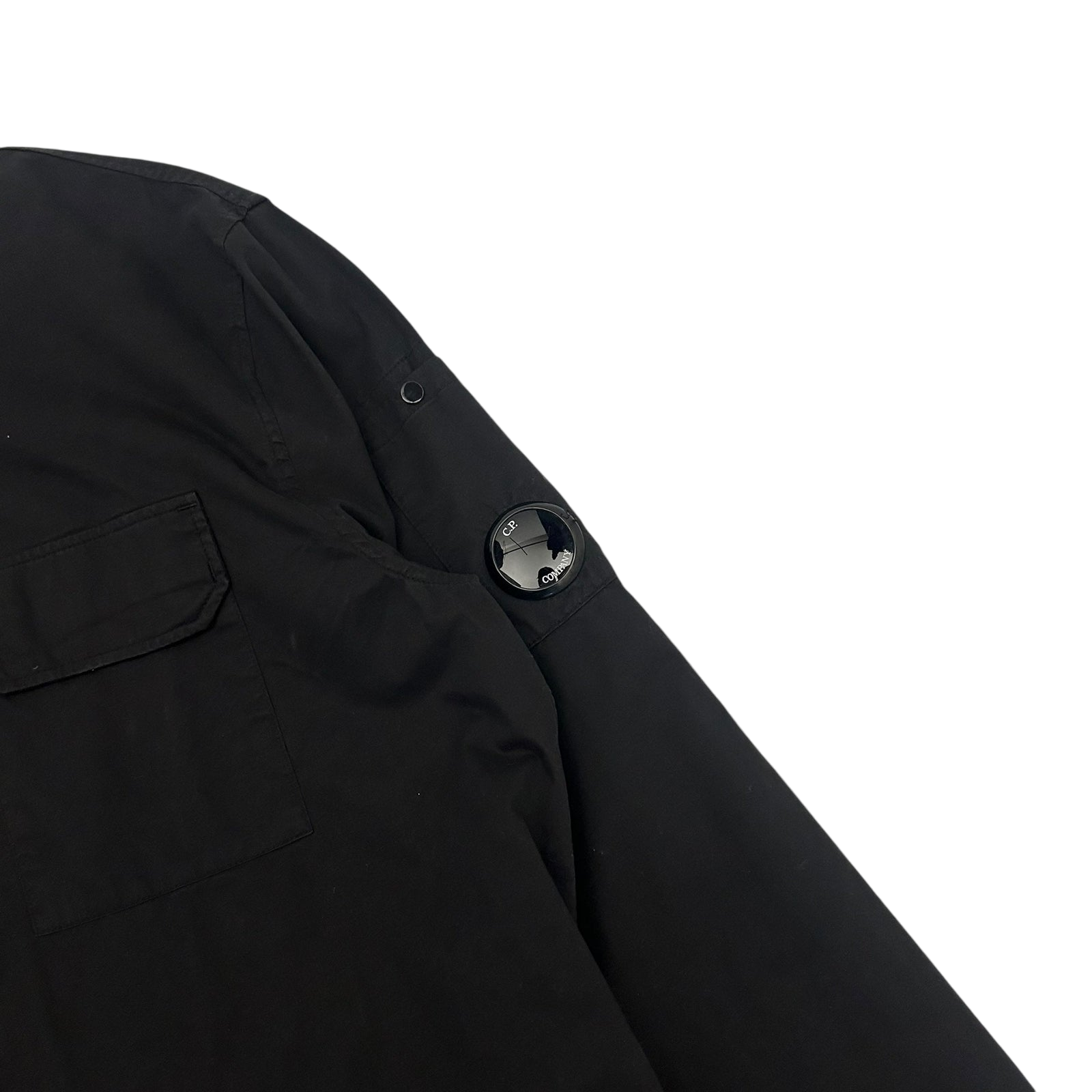 C.P. Company Lens Zip-Up Overshirt Black (Fits L)