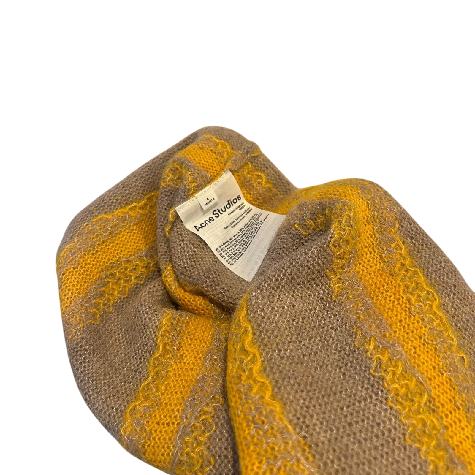 Acne Studios Kristoffer Mohair Striped Sweater Brown / Yellow (Fits M-L)