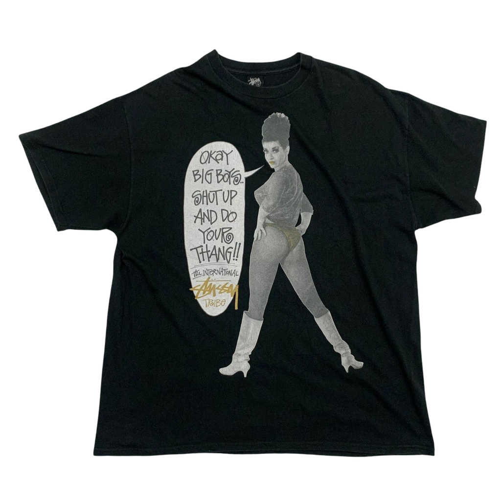 Stussy Tribe Vintage 90s ‘Okay Big Boys’ T-Shirt Black (Size XL)