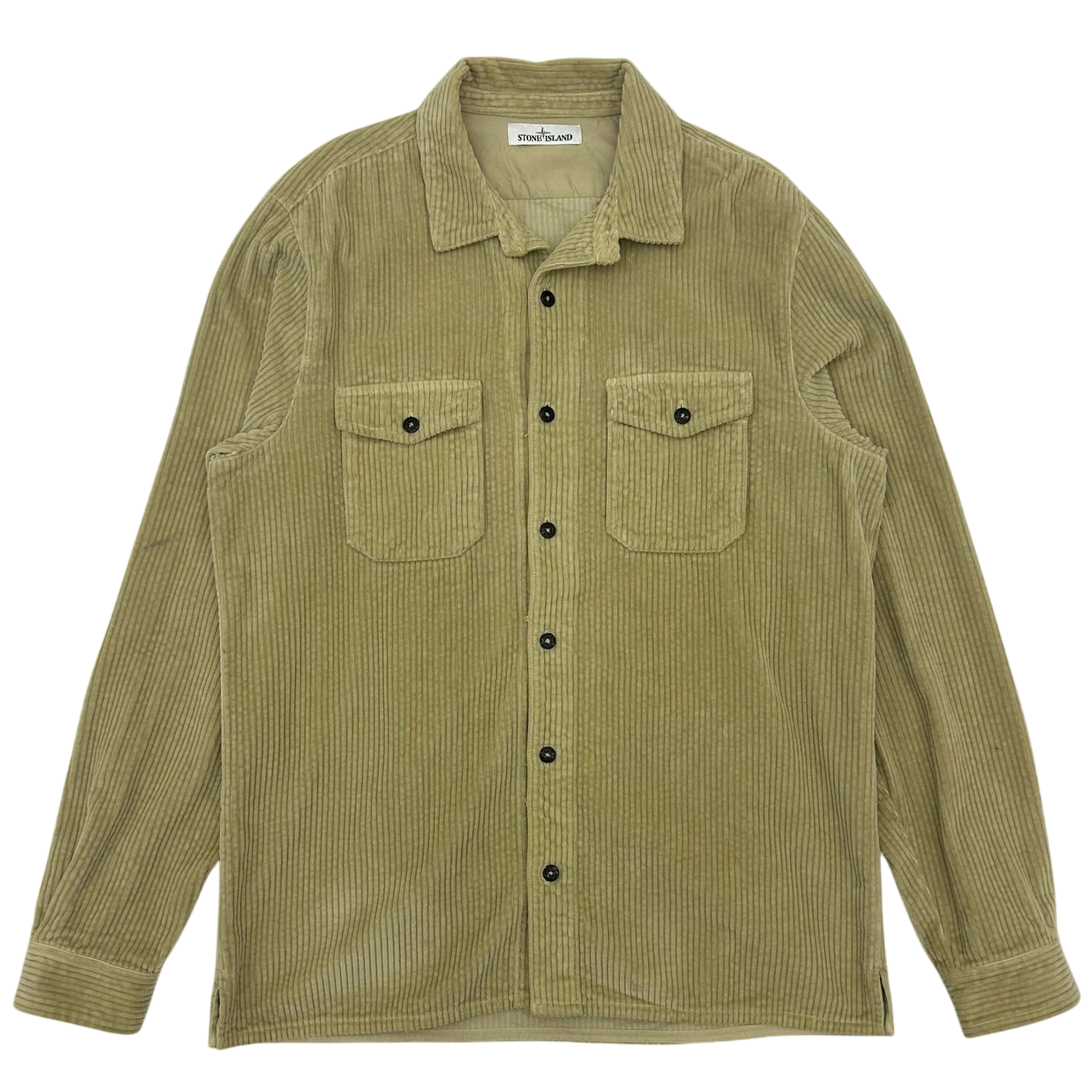 Stone Island Corduroy Long Sleeve Shirt Beige (Fits L)