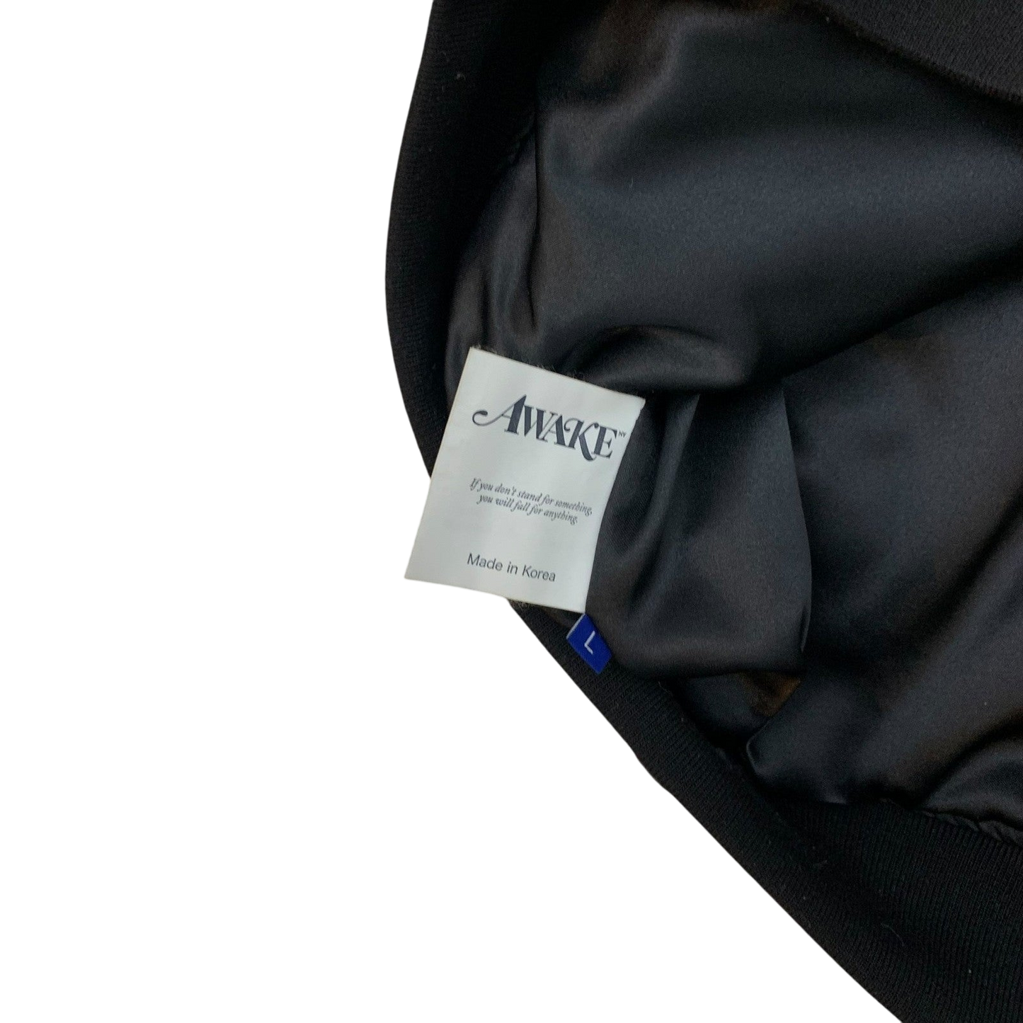 Awake NY Chenille Patch Corduroy Logo Jacket Black/White (Size L)