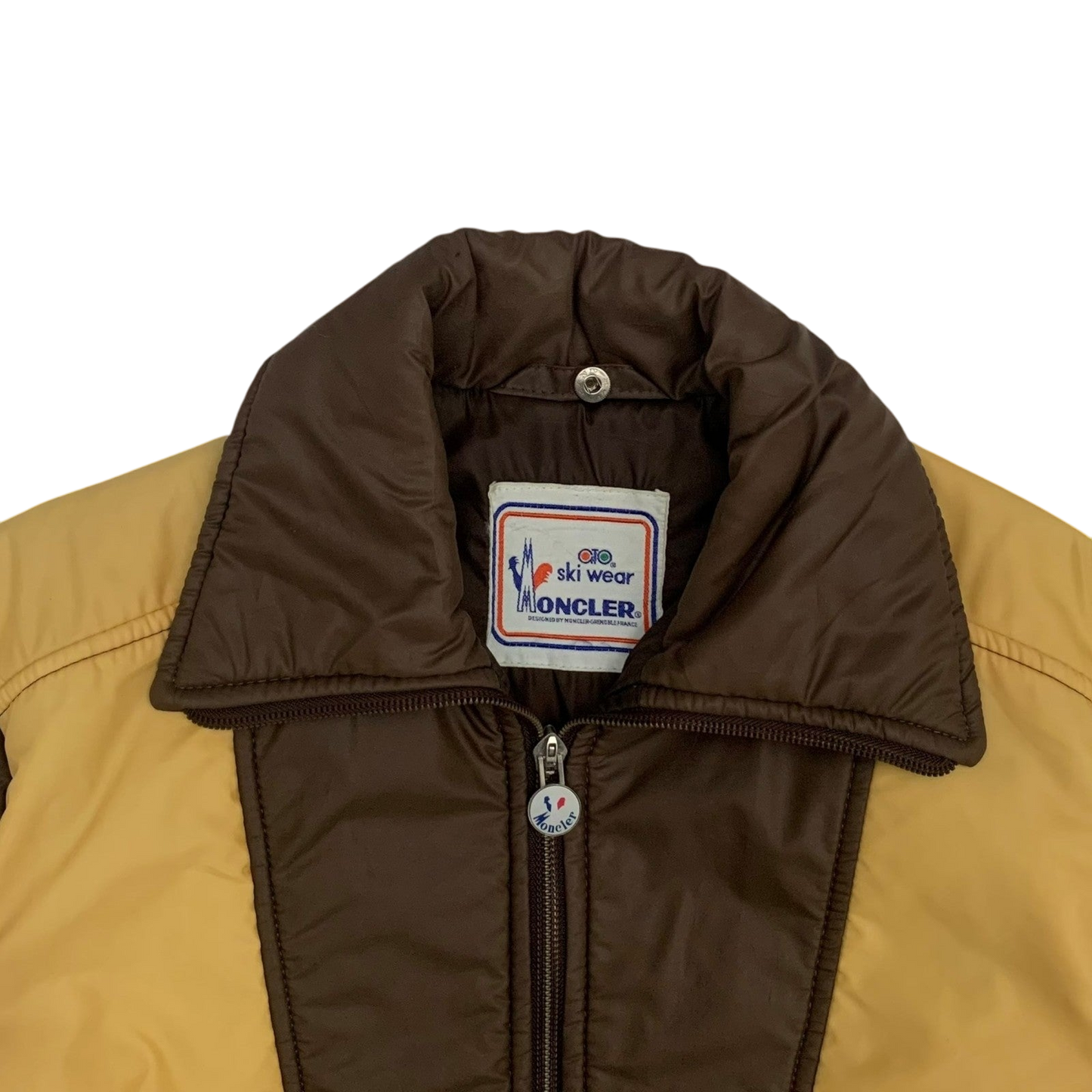 Moncler Vintage Ski Wear Jacket Brown / Yellow (Size L Womens)