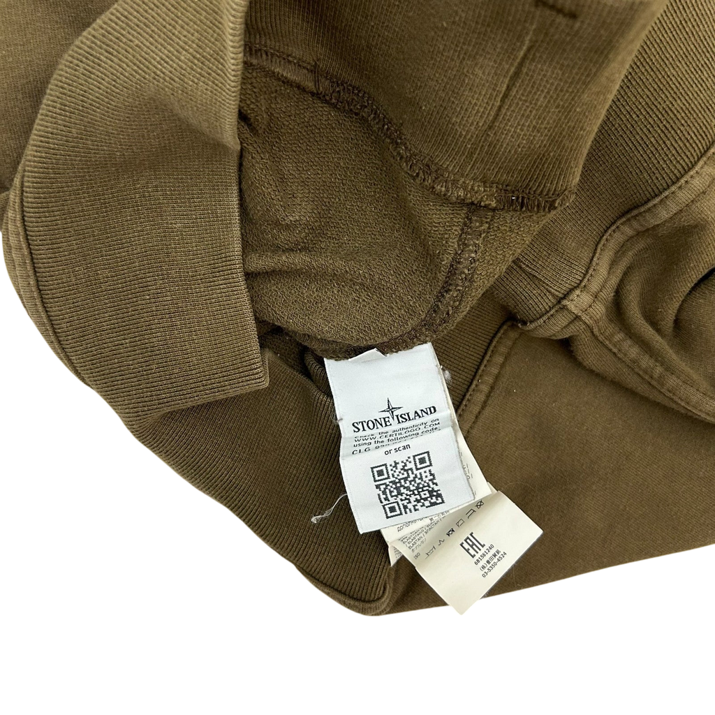 Stone Island Pocket Crewneck Sweater Military Khaki Green (Fits L/XL)