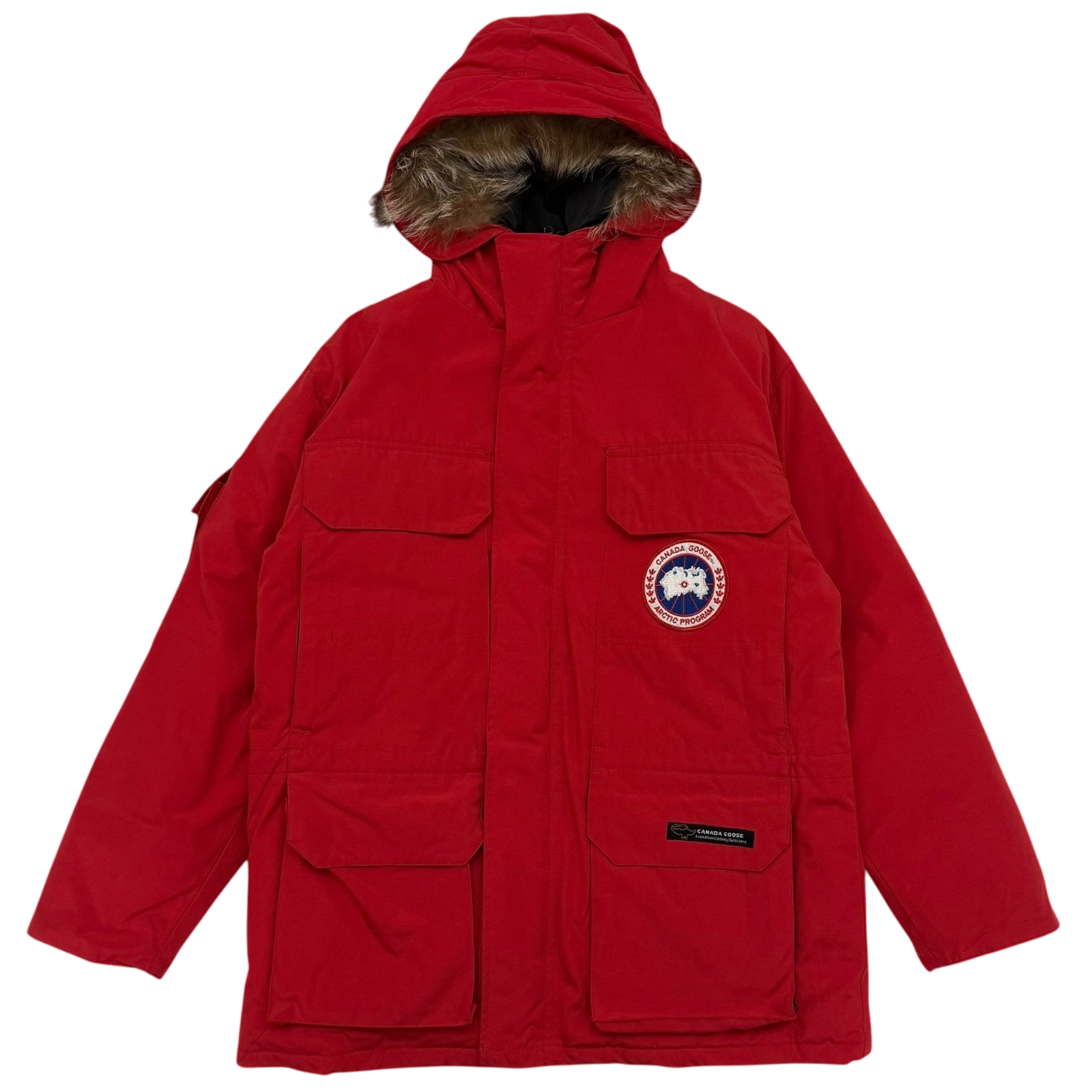 Canada Goose Vintage Expedition Down Fur-Trim Parka Red (Fits M-L)