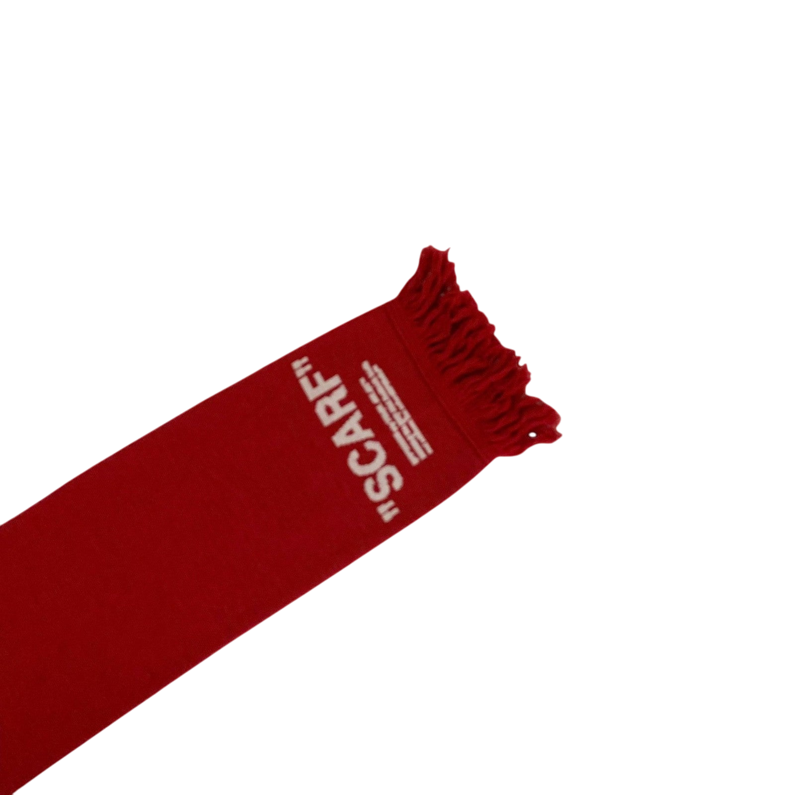 Off-White FW18 Quote Scarf Red