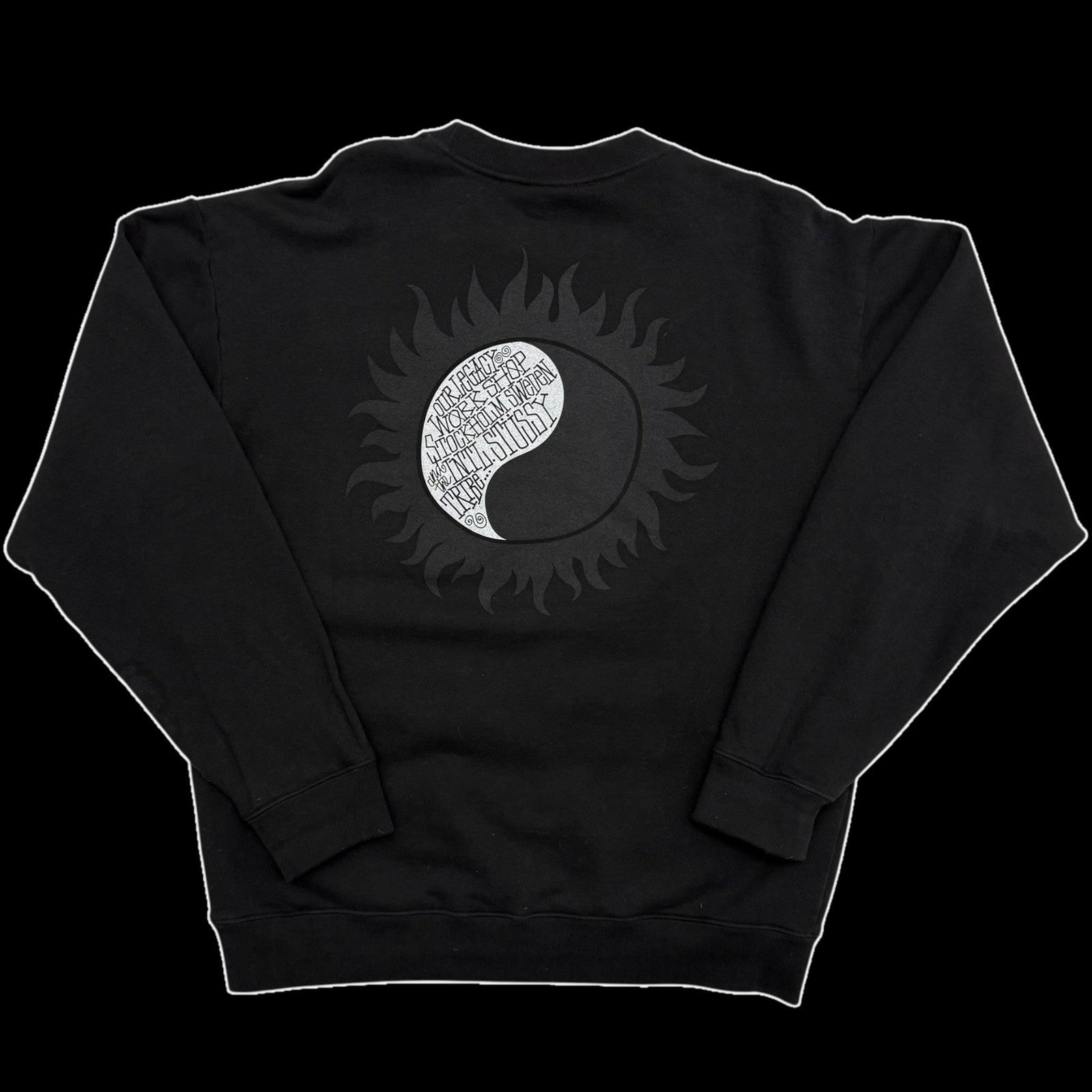 Stussy x Our Legacy Sun Crewneck Sweater Black (Made in USA) (Fits M-L)