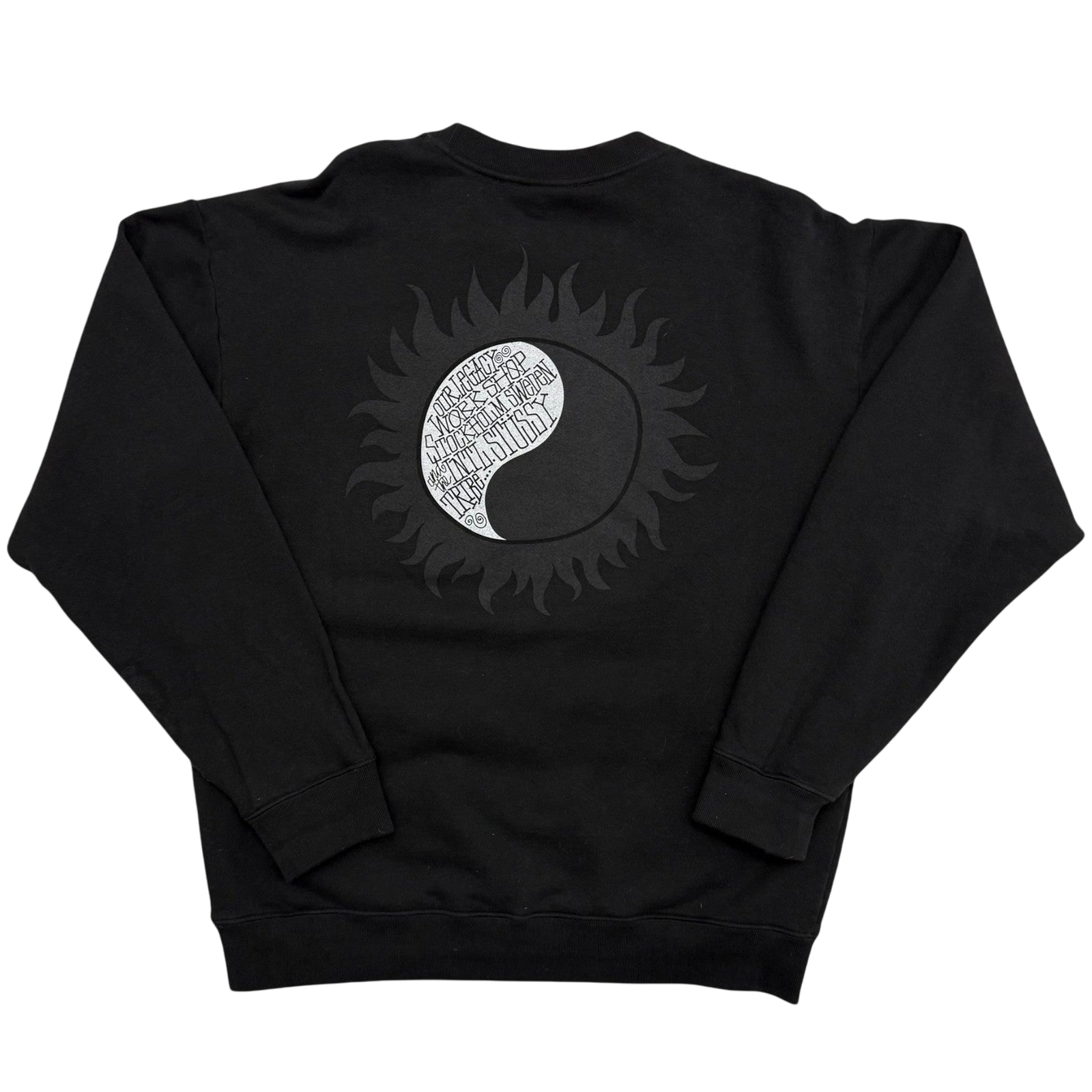 Stussy x Our Legacy Sun Crewneck Sweater Black (Made in USA) (Fits M-L)