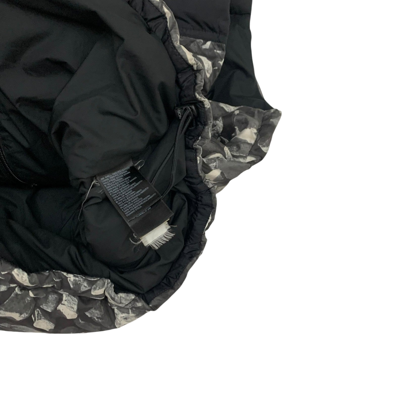 The North Face Nuptse 700 Down Puffer Vest Grey Graphic/Black (Size M)