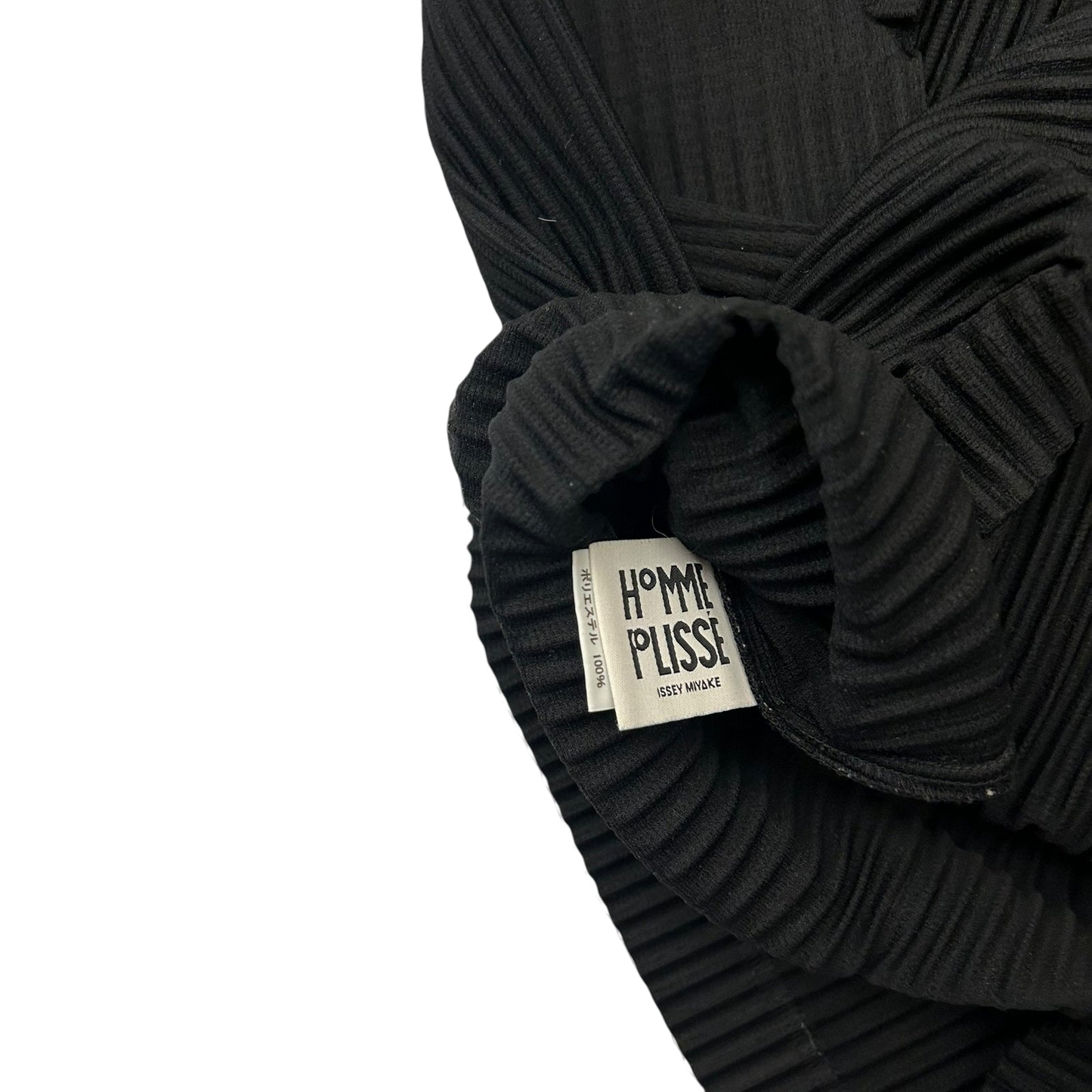 Issey Miyake Homme Plisse V-Neck Top Black (Fits M)
