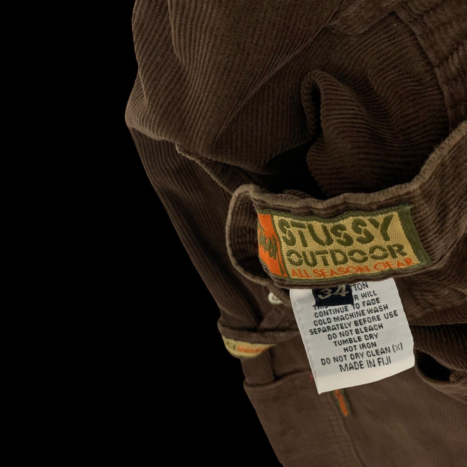 Stussy Vintage Brown Corduroy Carpenter Pants (W34)