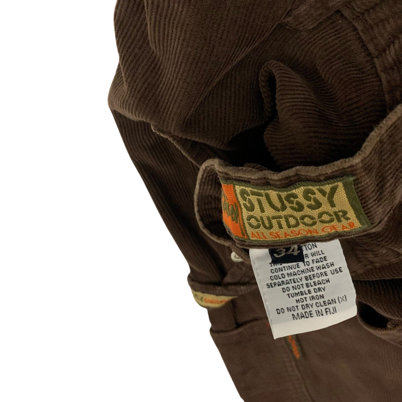 Stussy Vintage Brown Corduroy Carpenter Pants (W34)