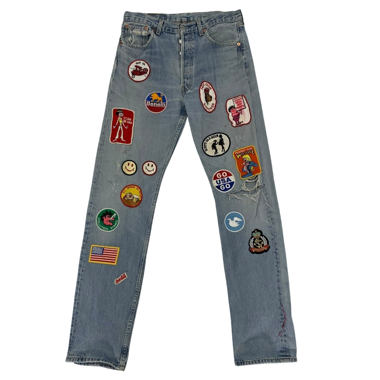 Levi’s Vintage Custom-Patchwork 501 Jeans (Size 32”)