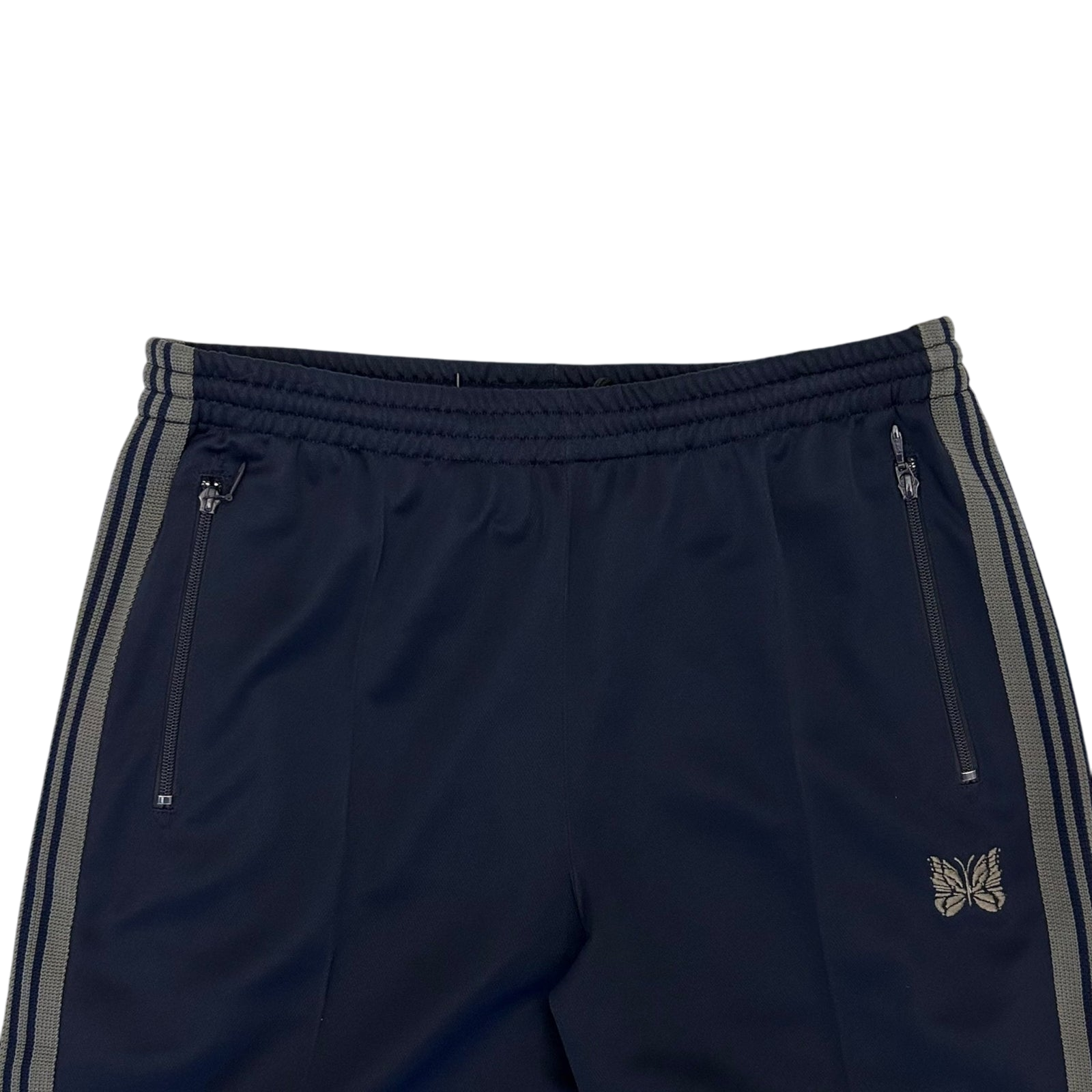 Needles Poly Smooth Track Pants Navy/Grey (Size L)