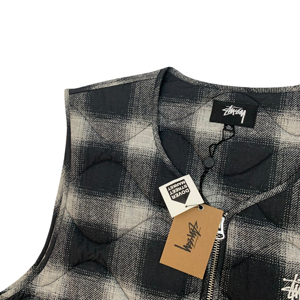 Stussy AW23 Plaid Nylon Liner Vest (Size XL)