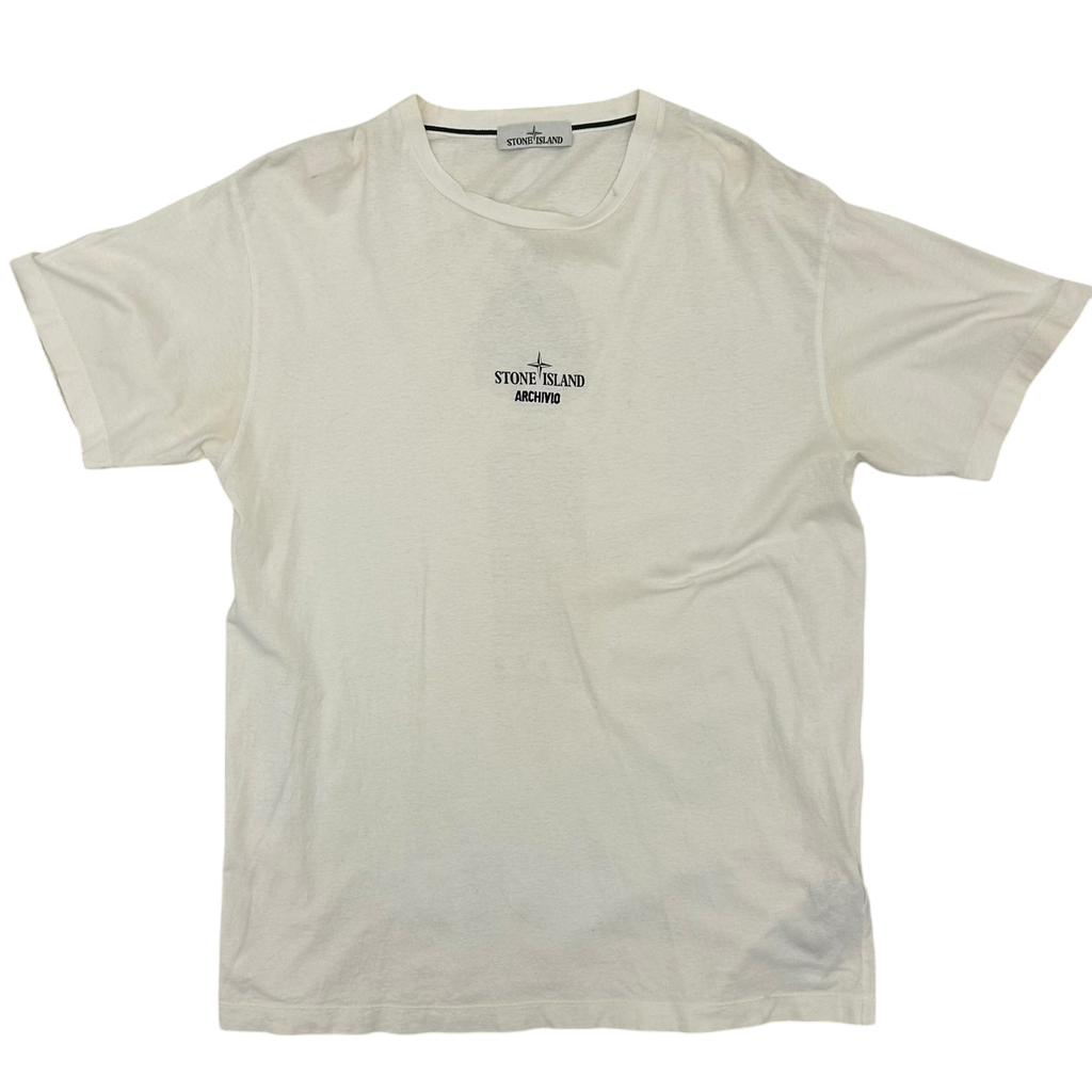 2016 Stone Island Raso Gommato Archivio T-Shirt White (Fits L)