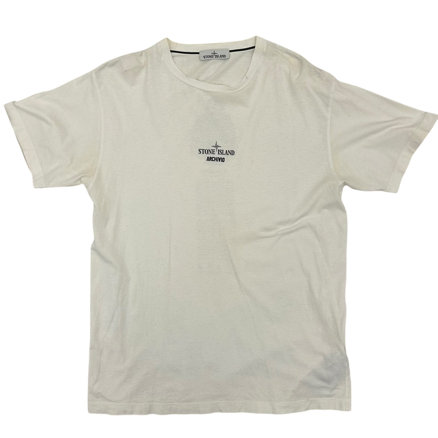 2016 Stone Island Raso Gommato Archivio T-Shirt White (Fits L)