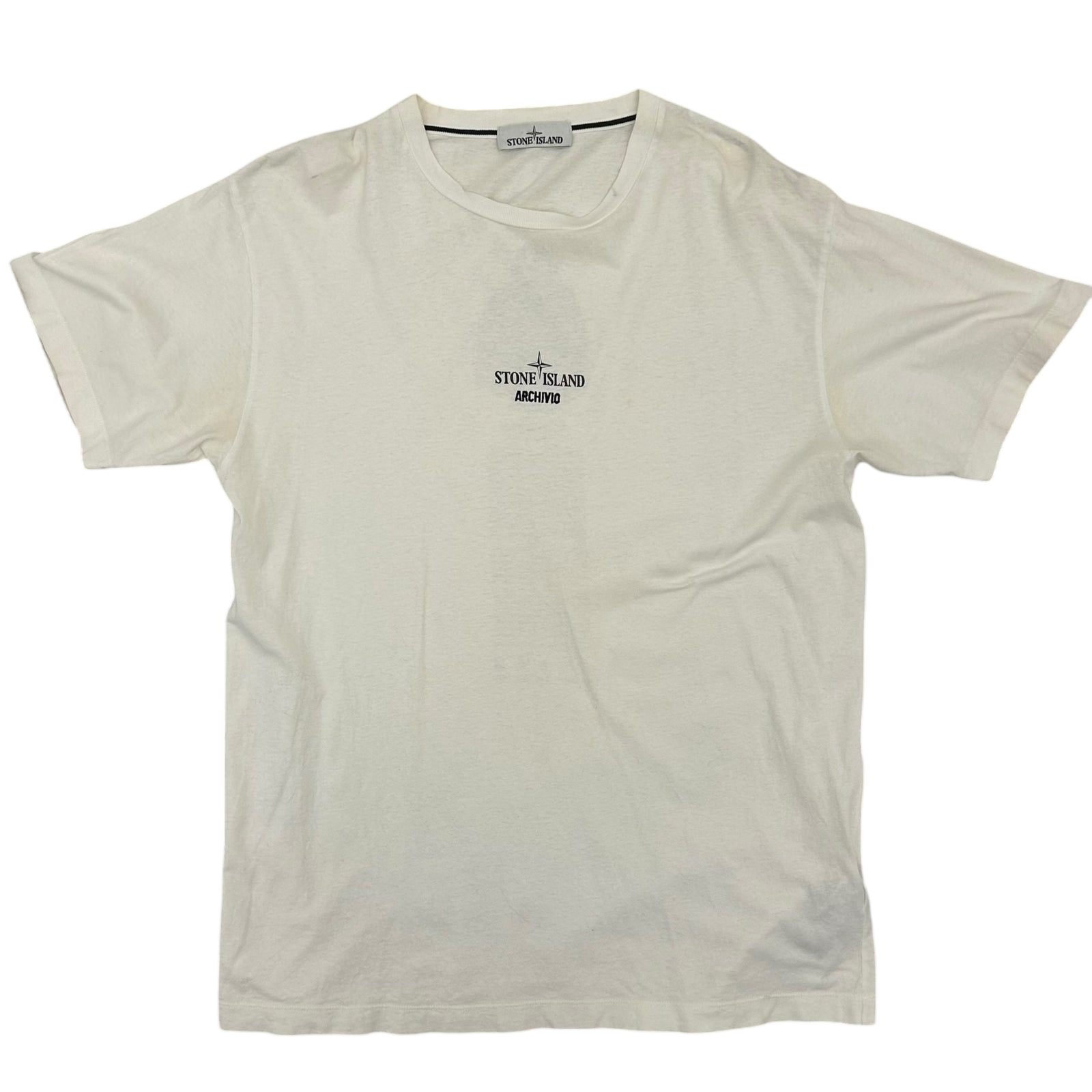 2016 Stone Island Raso Gommato Archivio T-Shirt White (Fits L)
