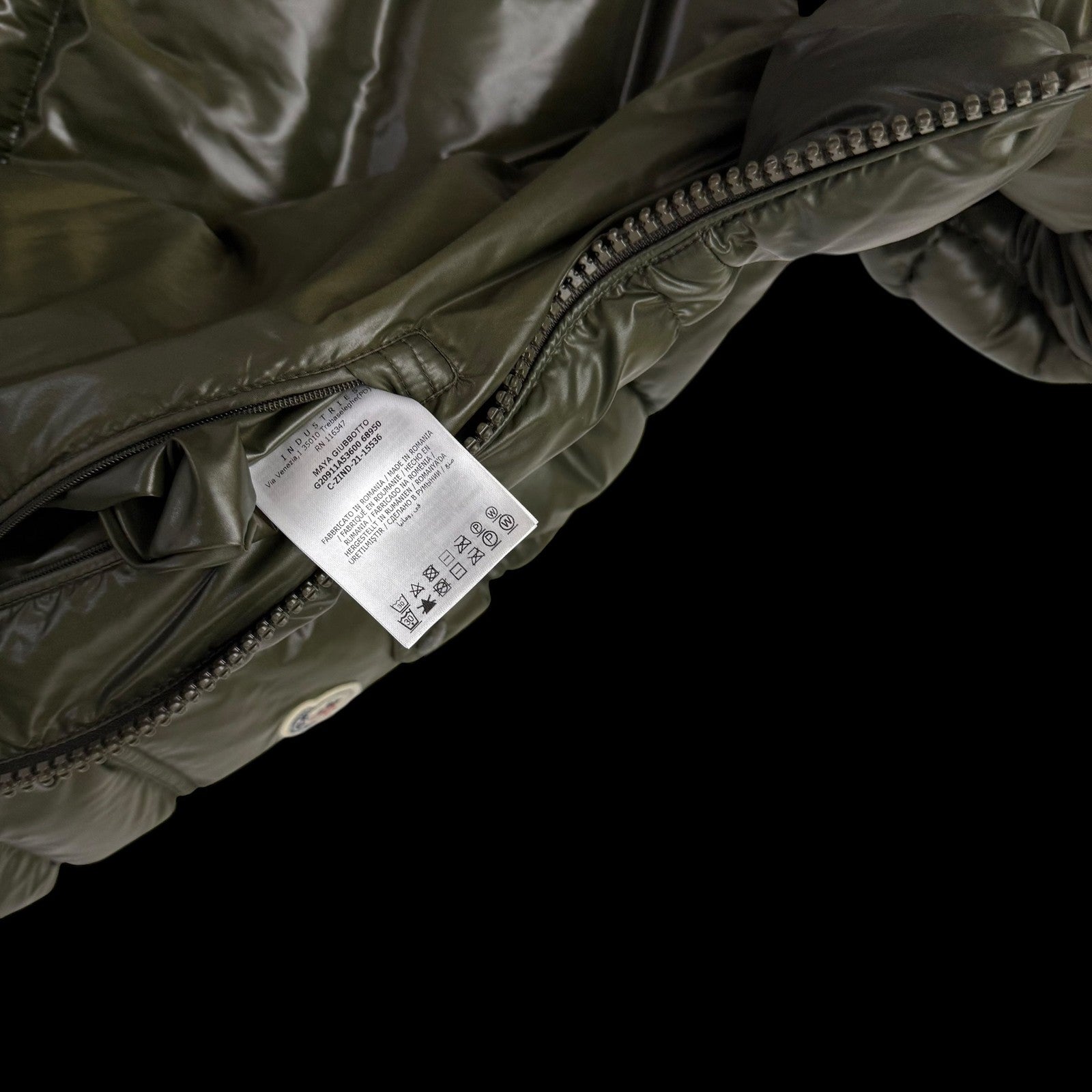 Moncler Maya Quilted Nylon Down Jacket Olive Green (Fits M-L)