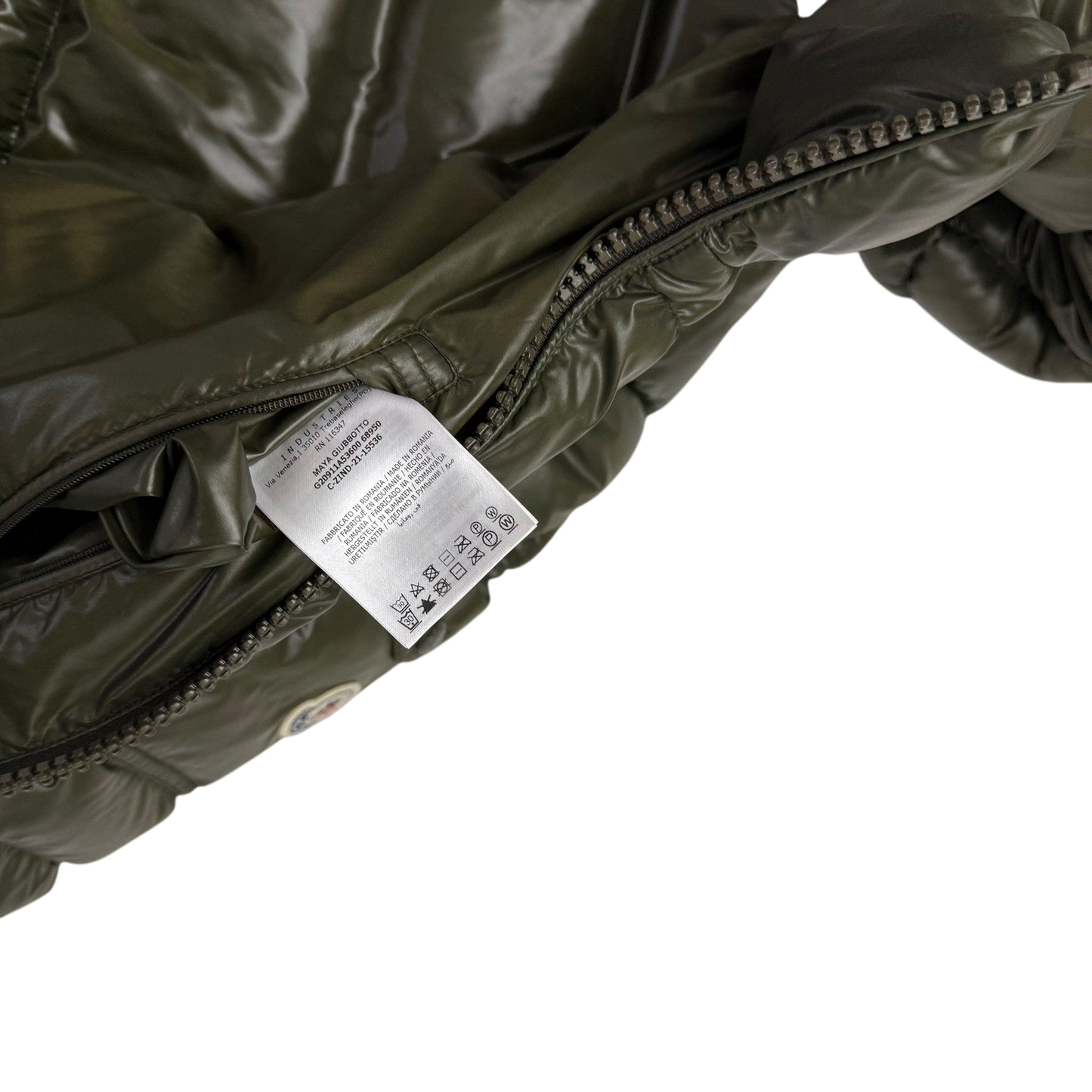 Moncler Maya Quilted Nylon Down Jacket Olive Green (Fits M-L)