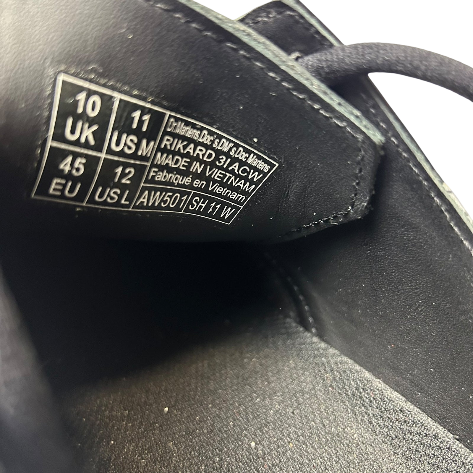 A COLD WALL X Doc Martin US 11 (fits size up)