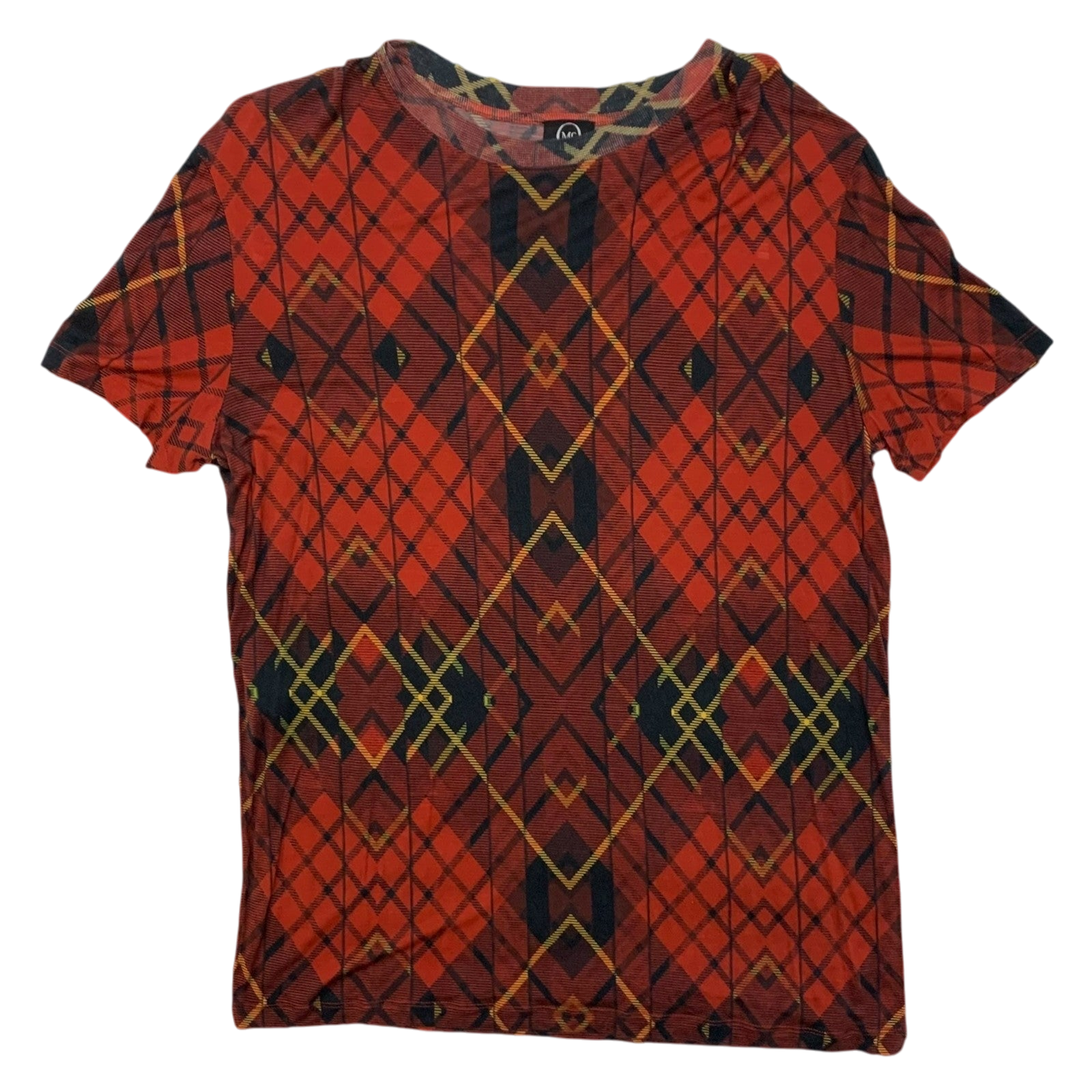 McQ Alexander McQueen Plaid Lyocell Top Red / Black (Fits L)