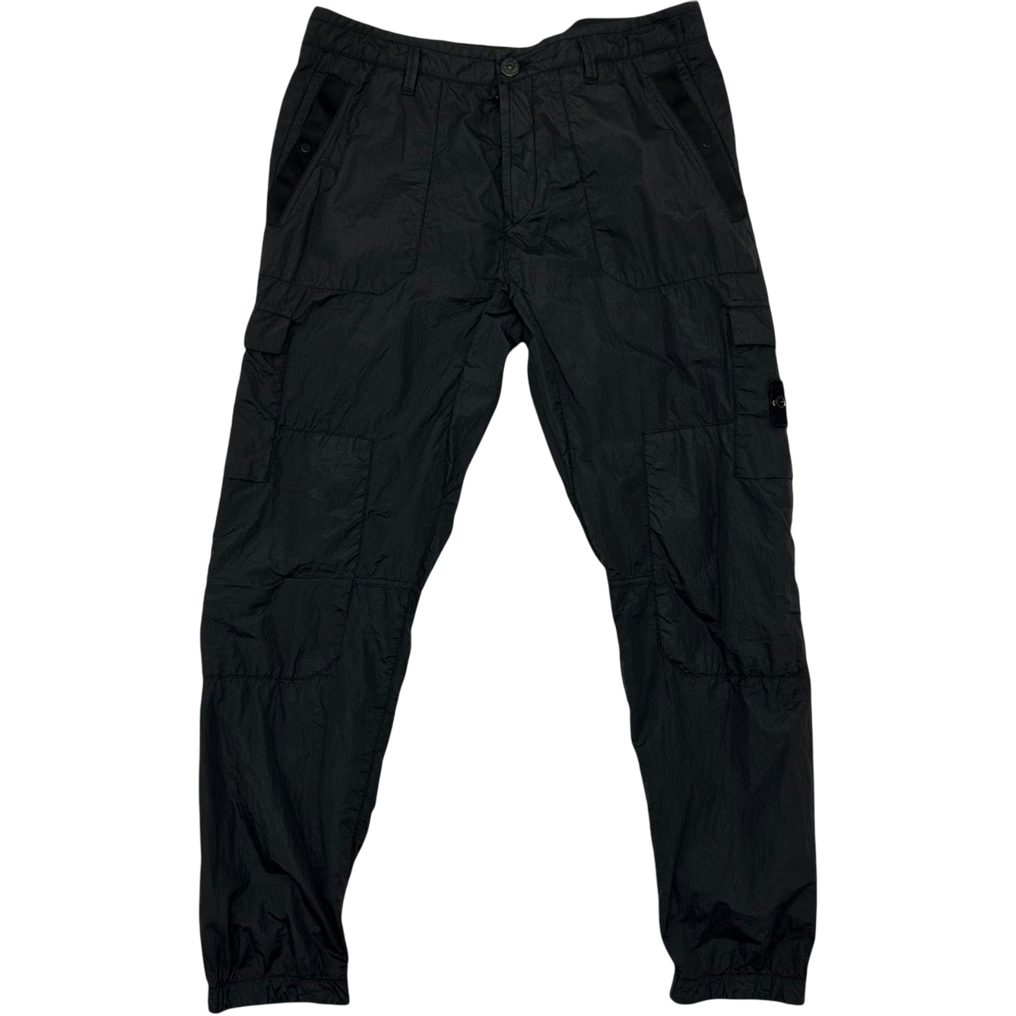 Stone Island Type RE Metal Nylon Cargo Pants Black (Size 34")
