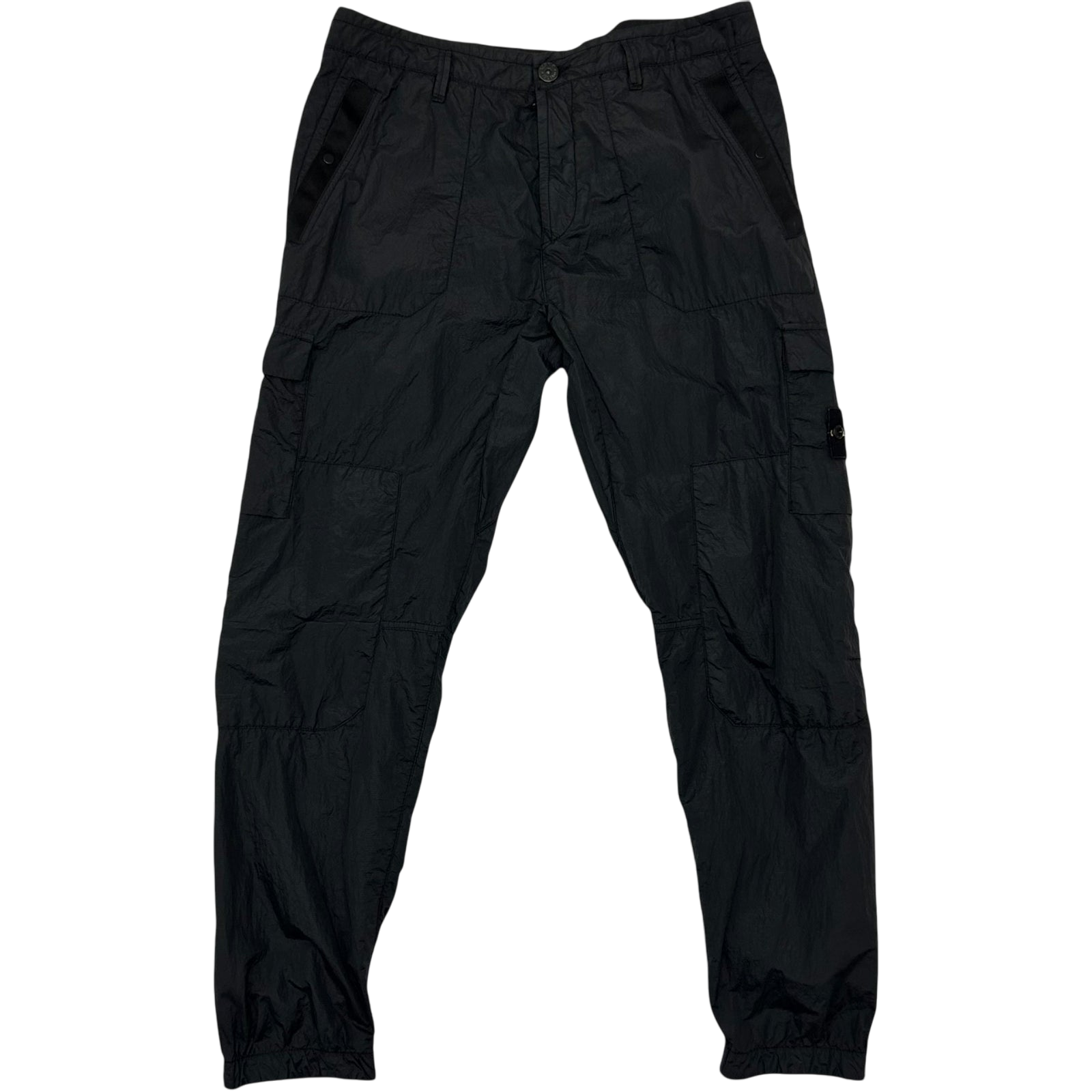 Stone Island Type RE Metal Nylon Cargo Pants Black (Size 34")