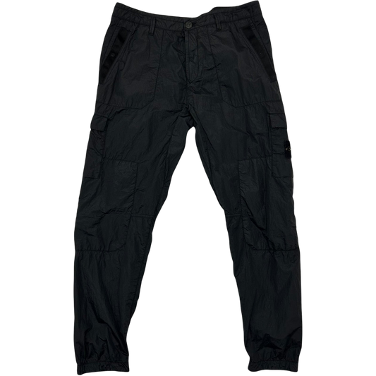 Stone Island Type RE Metal Nylon Cargo Pants Black (Size 34")