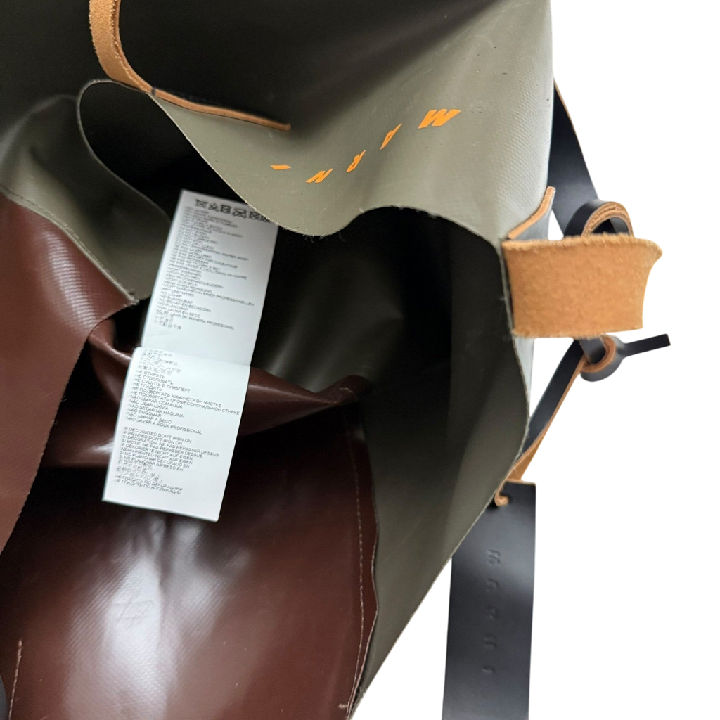 Marni PVC Shopping Tote Brown / Green