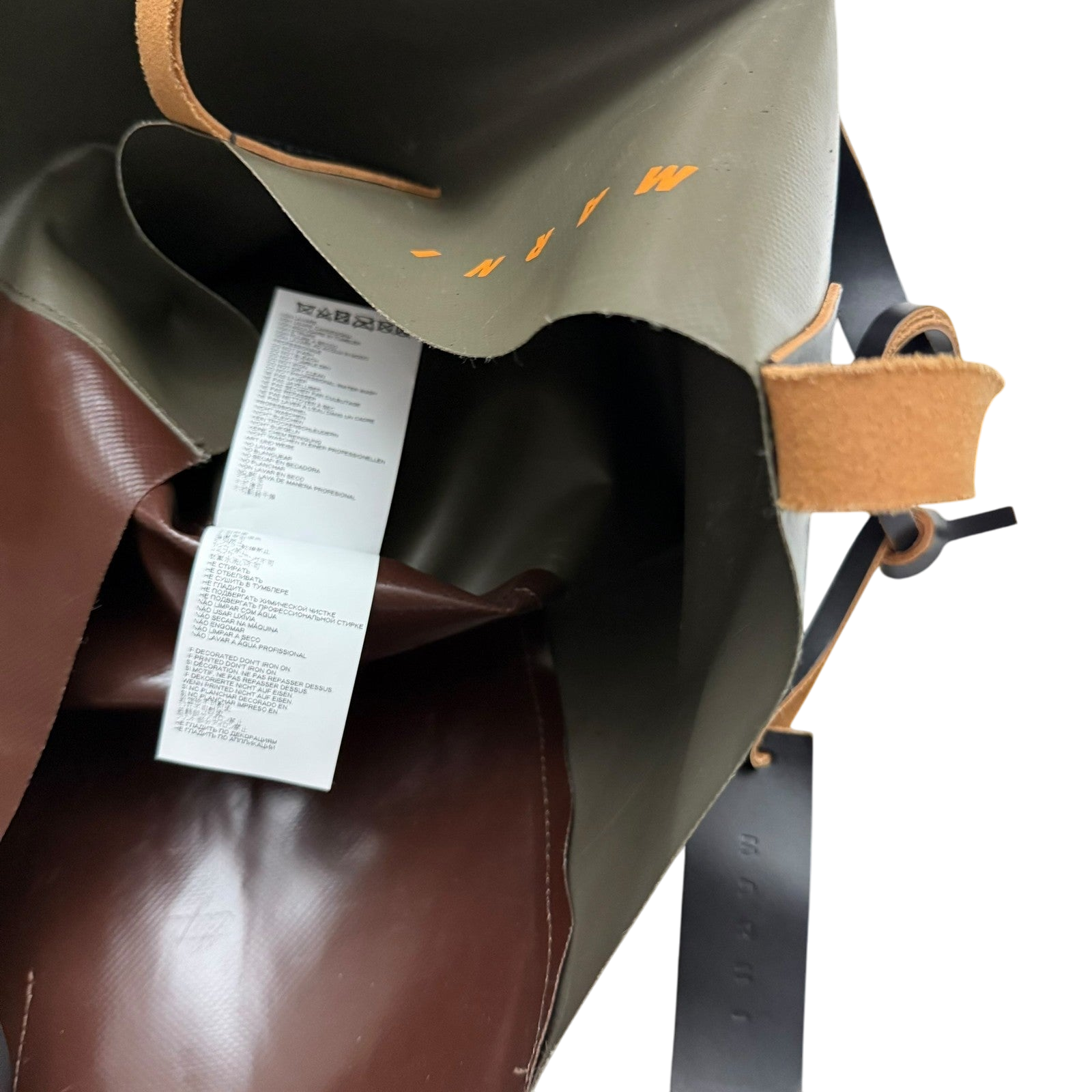 Marni PVC Shopping Tote Brown / Green