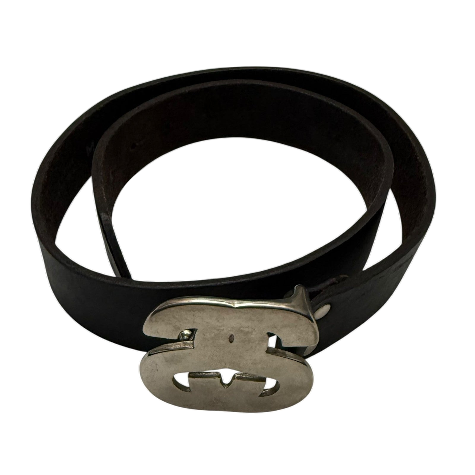 Stussy Vintage 90s Sista SS Logo Leather Belt Black (Made in Aus) (Size M)