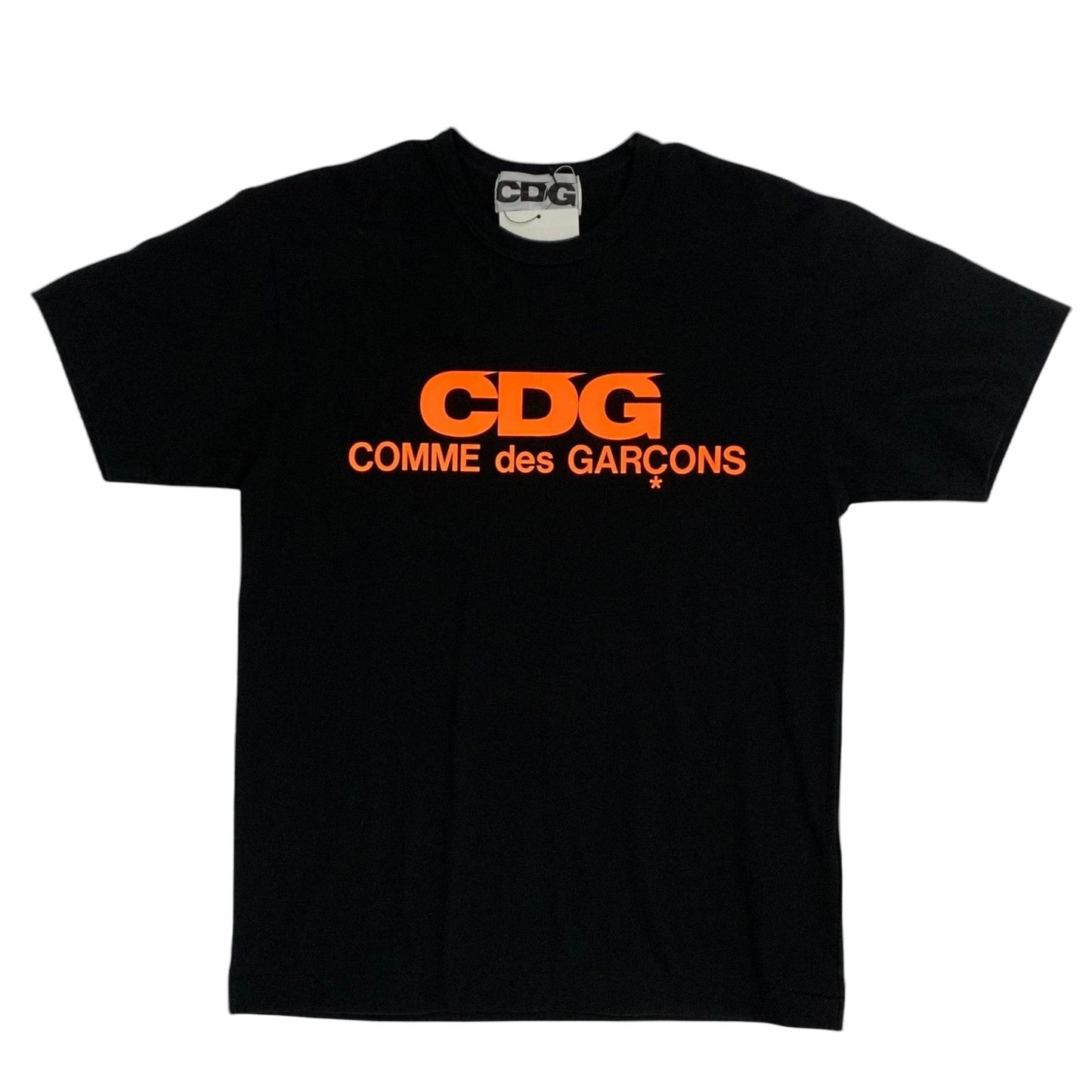 Comme Des garçon CDG Logo T-Shirt Black/Orange (Fits S-M)
