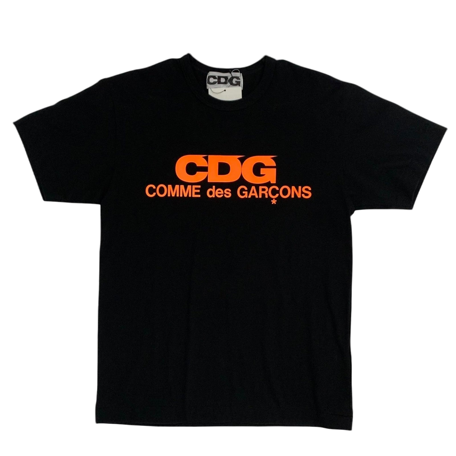 Comme Des garçon CDG Logo T-Shirt Black/Orange (Fits S-M)