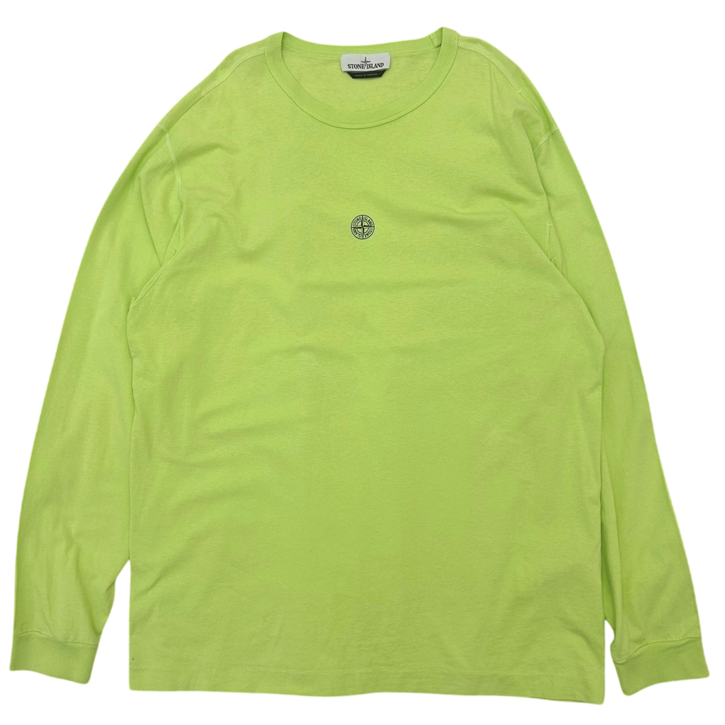 Stone Island Long Sleeve T Shirt Acid Green (Fits XL)