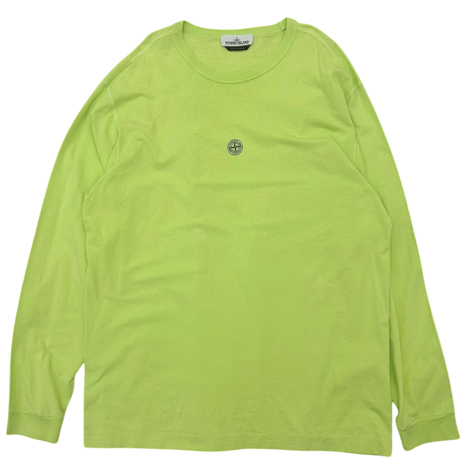 Stone Island Long Sleeve T Shirt Acid Green (Fits XL)