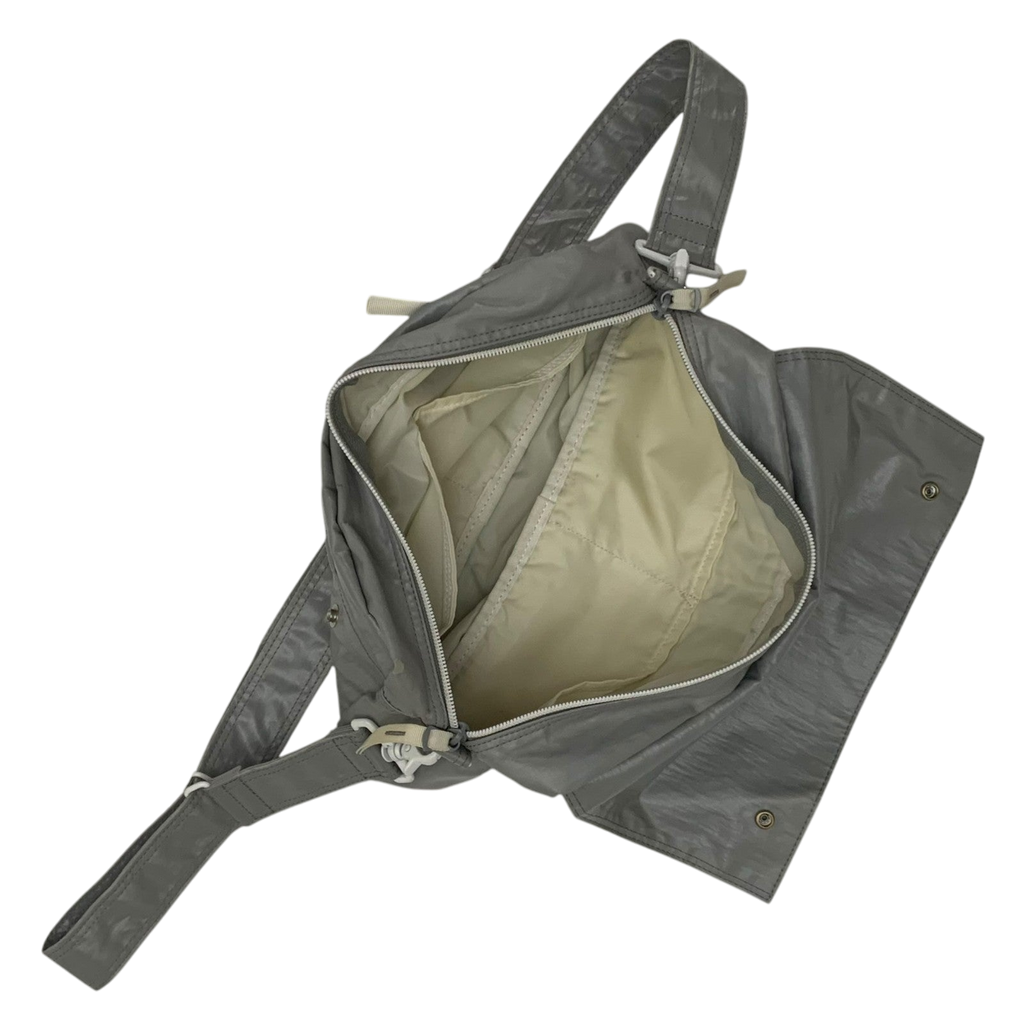 Porter Vintage Nylon Messenger Bag Metallic Silver