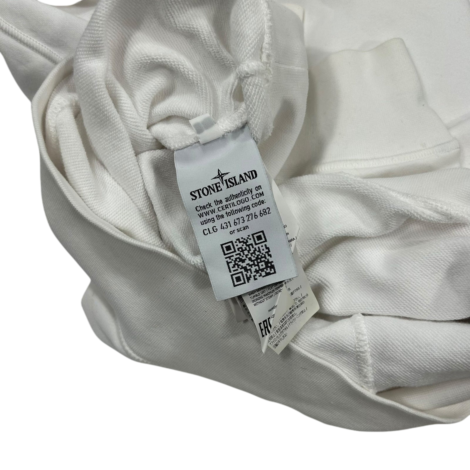 Stone Island Crewneck Sweater White (Fits M/L)