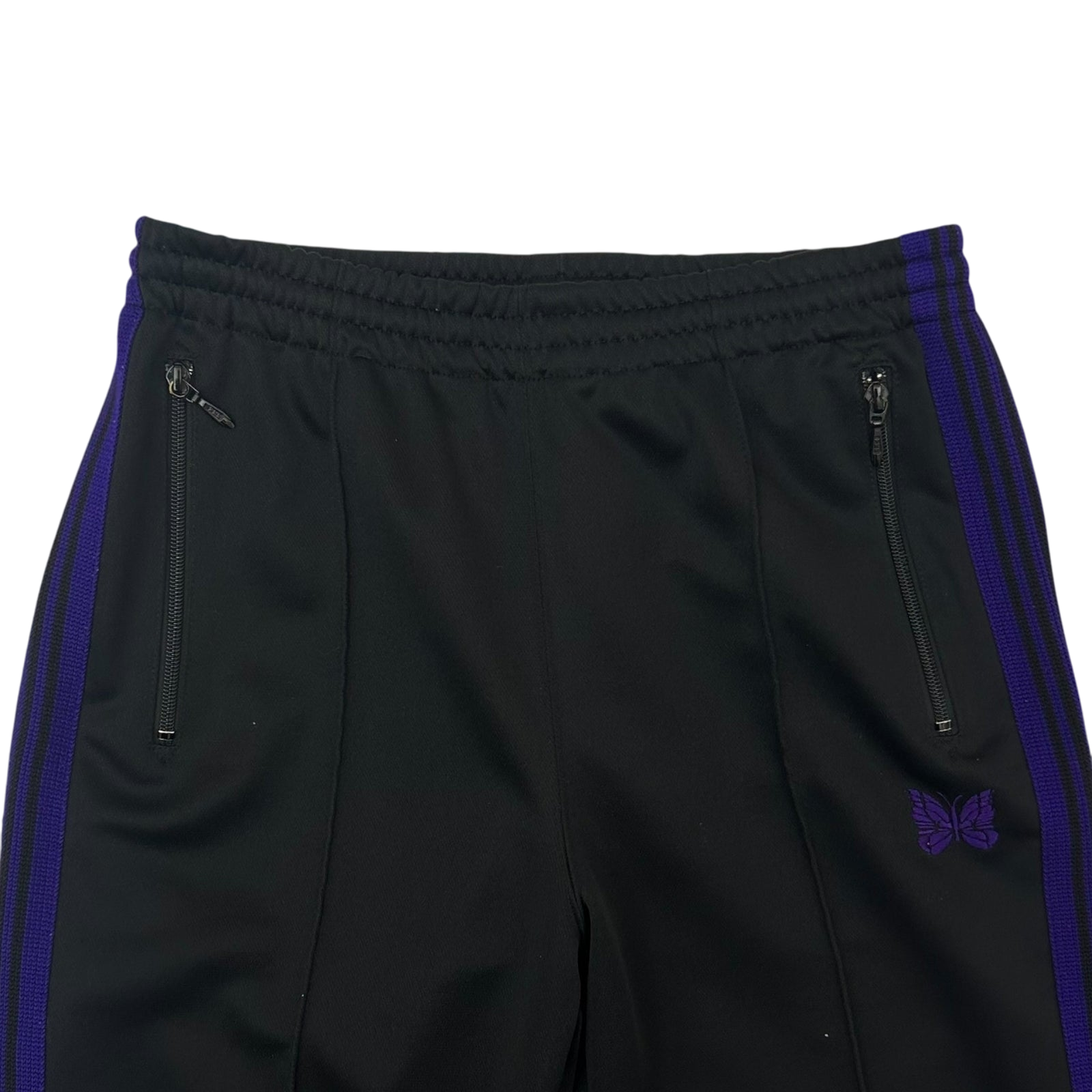 Needles Poly Smooth Track Pants Black/Purple (Size S)