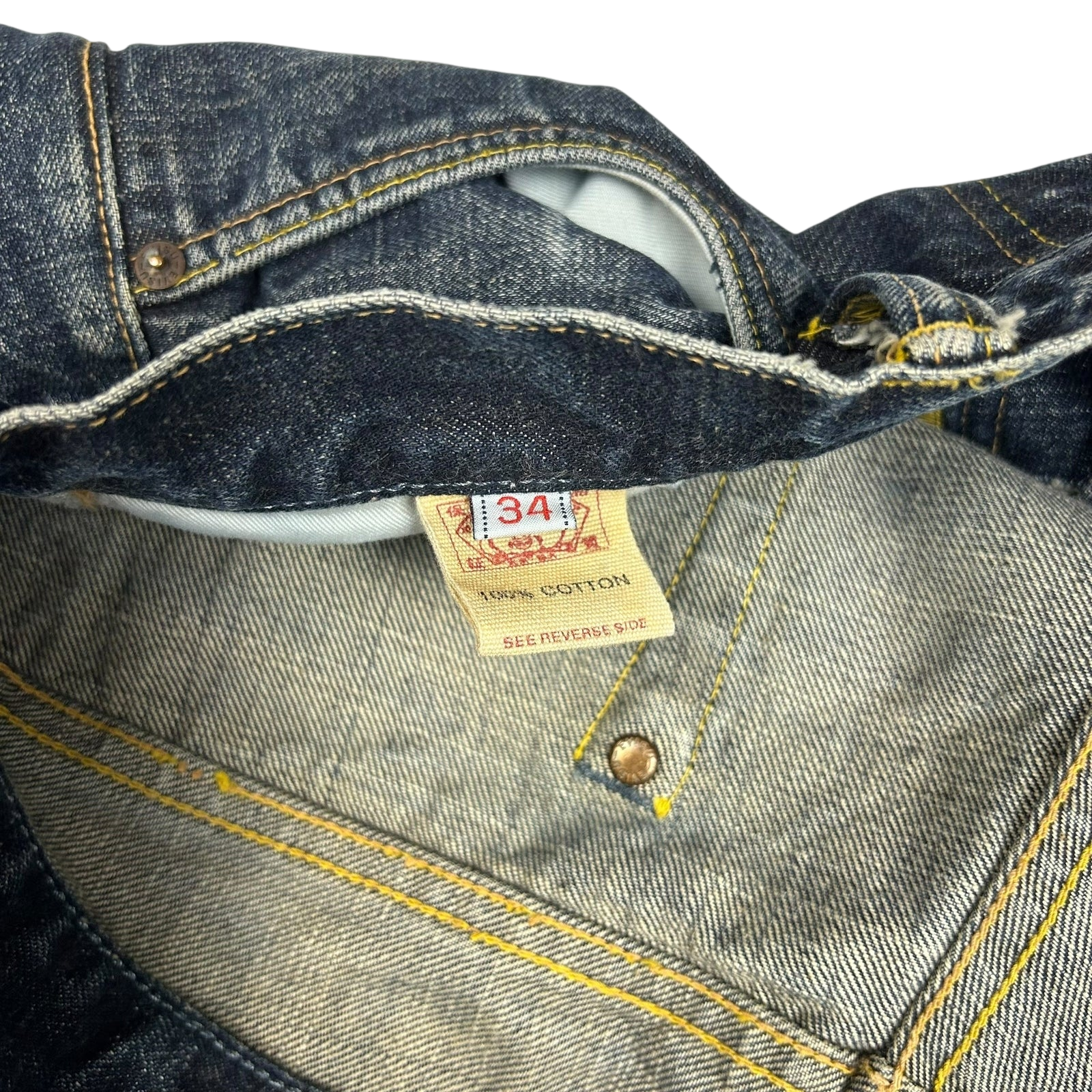 Vintage Evisu Navy Daicock Logo (Size 34")