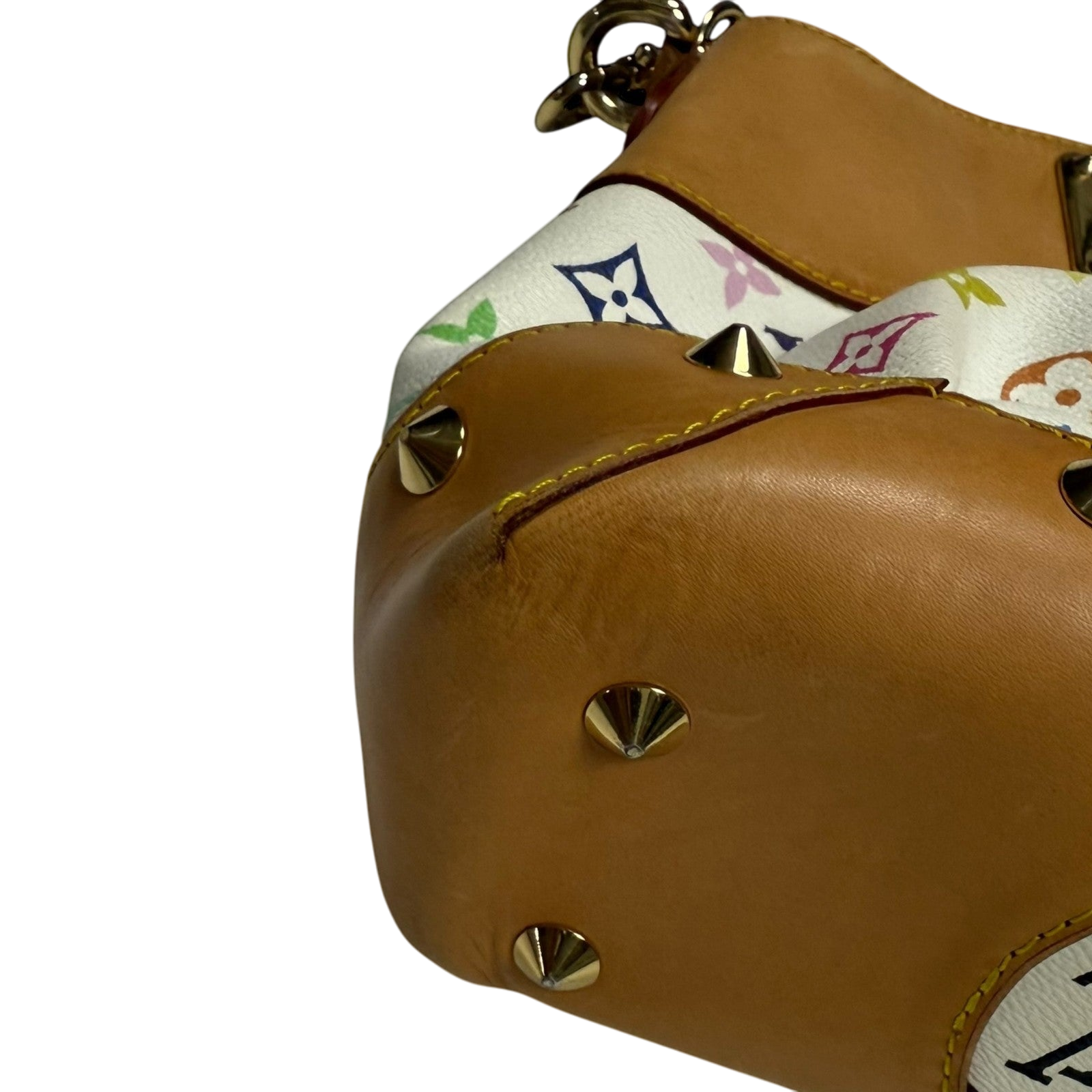 Louis Vuitton Judy Murakami Monogram Leather Bag White