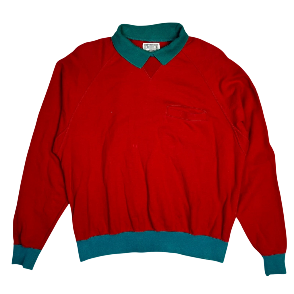 Cav Empt Collared Sweater Red/Green (Fits M/L)
